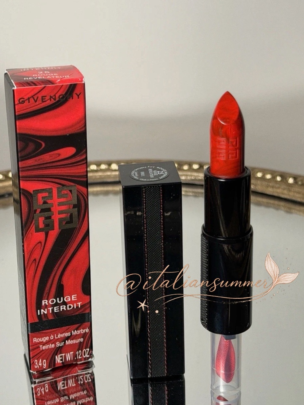 Givenchy Rouge Interdit Satin Lipstick #25 0.12oz Full Size New In Box
